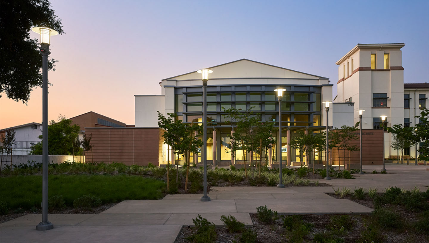 High school pathway illuminated by Eclipse fixtures